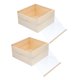 thumbnail image 5 of Caja de madera con tapa deslizante de 2 piezas, joyero de madera, caja de almacenamiento de madera, joyero vintage, 5 of 7