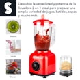 thumbnail image 4 of Licuadora Profesional Moledor 2 En 1 2 Velocidades Vaso 1.5 Litros Signa Color Rojo, 4 of 7