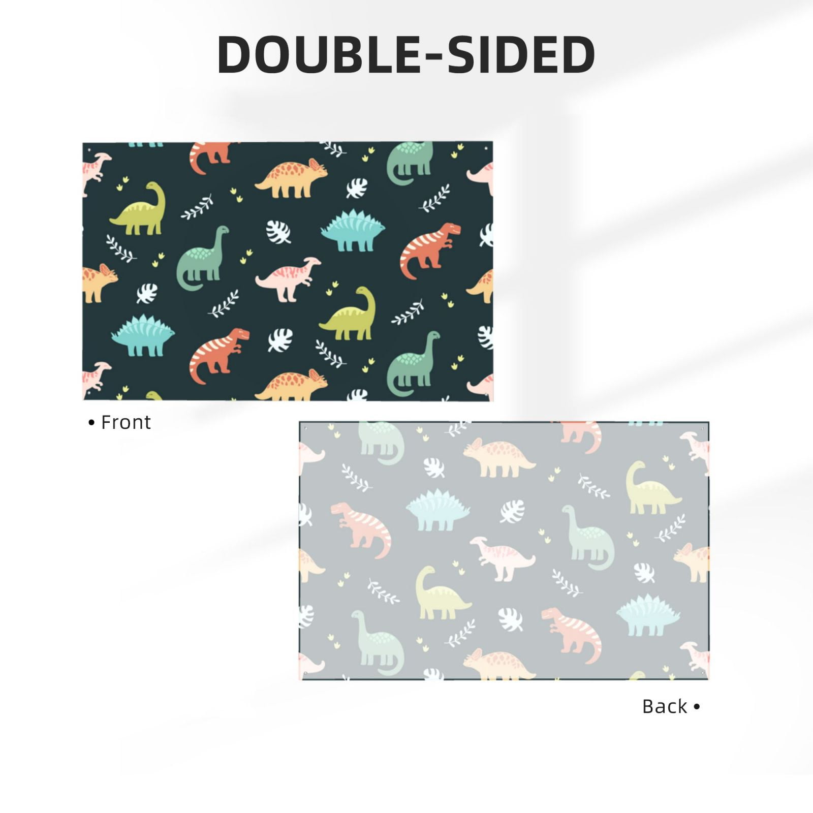 Dinosaurs And Leaves Four Hole Decorated Banner Flag for Garden Yard Home Decoration Indoor Outdoor 4x6 Ft