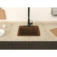 thumbnail image 4 of Manisa Drop-in Handmade Copper 18 in. 1-Hole Single Bowl Kitchen Sink in Hammered Antique Copper, 4 of 8