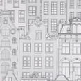 thumbnail image 2 of Gray Building Embossed Wallpaper, Apartment Home Wallcovering Roll: 41.7”W x 614”H- 177.80 sq ft, 2 of 6
