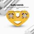 thumbnail image 3 of Carro de rescate con polea doble de 30 kN para tirolina, equipo de escalada en roca para exteriores (dorado), 3 of 14