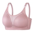 thumbnail image 2 of No Underwire Bra Womens Comfort Breathable Adjustable Strap Push Up Wireless Bras for Older Women (44, Purple), 2 of 8