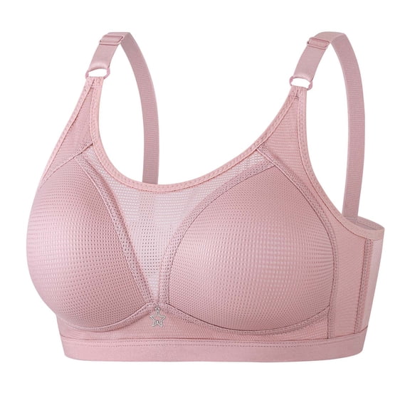 Ohufall Plus Size Bras for Women No Underwire Comfort Bras For Elderly Women Full Coverage Everyday Bras,36C-44C