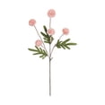 thumbnail image 2 of Artificial Pompon Mum Flowers - 20" Small Mini Pink 5 Heads Chrysanthemum Ball with Stems for DIY Wedding Bouquets, Centerpieces & Home Table Decor, By Preplabs, 2 of 6