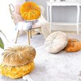 thumbnail image 3 of Handmade Small Pumpkin Ice Flower Velvet Back Chair Cushion Sofa Cushion Round Cushion, 3 of 5