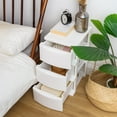 thumbnail image 5 of IRIS 3 Narrow Drawer Storage, Organizer Unit for Bedroom, Living Room, White, Set of 2, 5 of 11