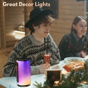 JYX Bluetooth Speaker, Waterproof Party Speaker, Portable Outdoor Speaker with 11 Light Mode, D21