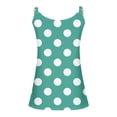 thumbnail image 6 of Sakmal Sleeveless Tank Tops for Women V-Neck Green Comfort Fit Polka Dot Lightweight Comfort Tunic Tops, 6 of 6