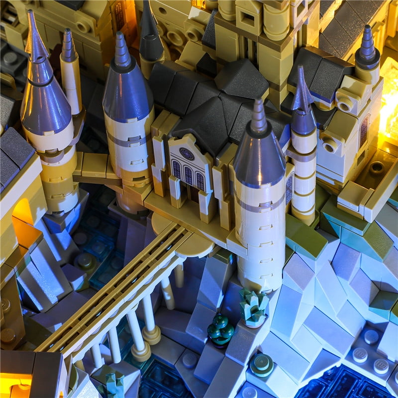 QC Ltbrick Led Light Kit Lighting Set Compatible With The Lego Harry Potter Movie Hogwarts Castle and Grounds 76419 Building Blocks Without Lego Set