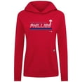 thumbnail image 2 of Women's Levelwear Red Philadelphia Phillies Relay Breaker Pullover Hoodie, 2 of 3