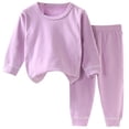 thumbnail image 1 of REDARER Girls Outfit Set Long Sleeve Top and Bottom Seamless Comfortable for Homewear Everyday Use Spring Autumn,Size:2-3 Years, 1 of 3