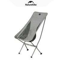 Naturehike, Ultralight All Aluminum Camping Chair, Detachable Outdoor Moon Chair, Portable Ergonomic Backpacking Chair, Compact Round Camping Chair, Thickened Frame, 600D Tear-resistant Oxford Fabric