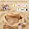 thumbnail image 6 of SUOSDEY Crochet Beach Bag for Women with Zipper,Summer Straw Beach Tote Bag Woven Boho Shoulder Bag for Vacation, 6 of 8