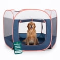 thumbnail image 1 of Parque portátil para mascotas FurHaven para perros y gatos, XL, azul marino, 1 of 9