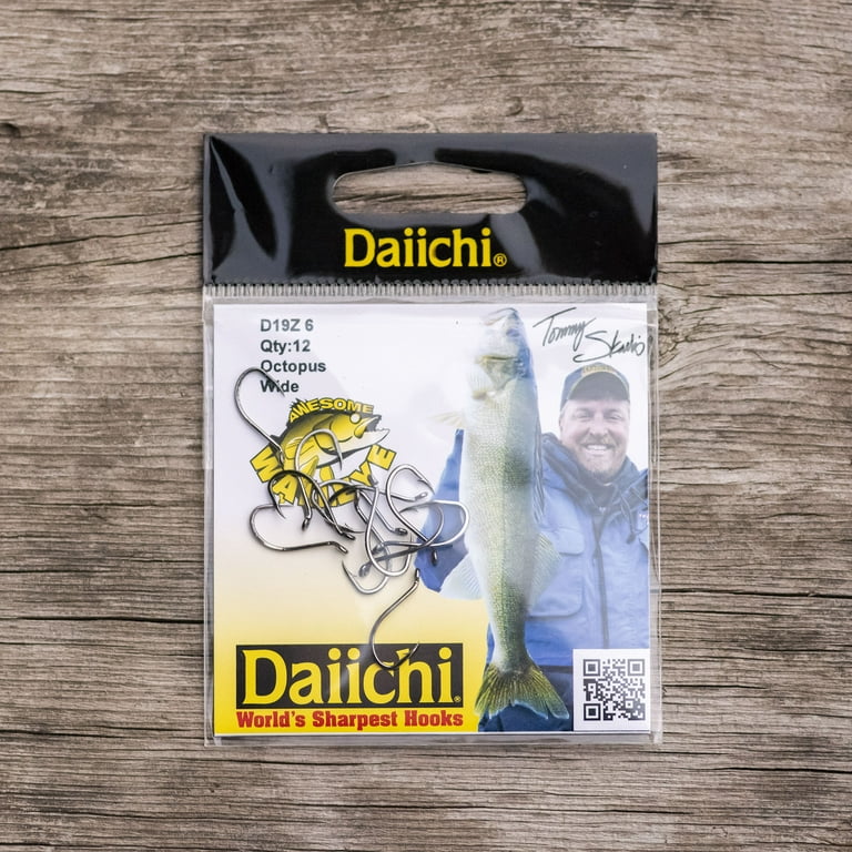 Daiichi #D19Z Walleye Hook Blk Nickel, Size 6