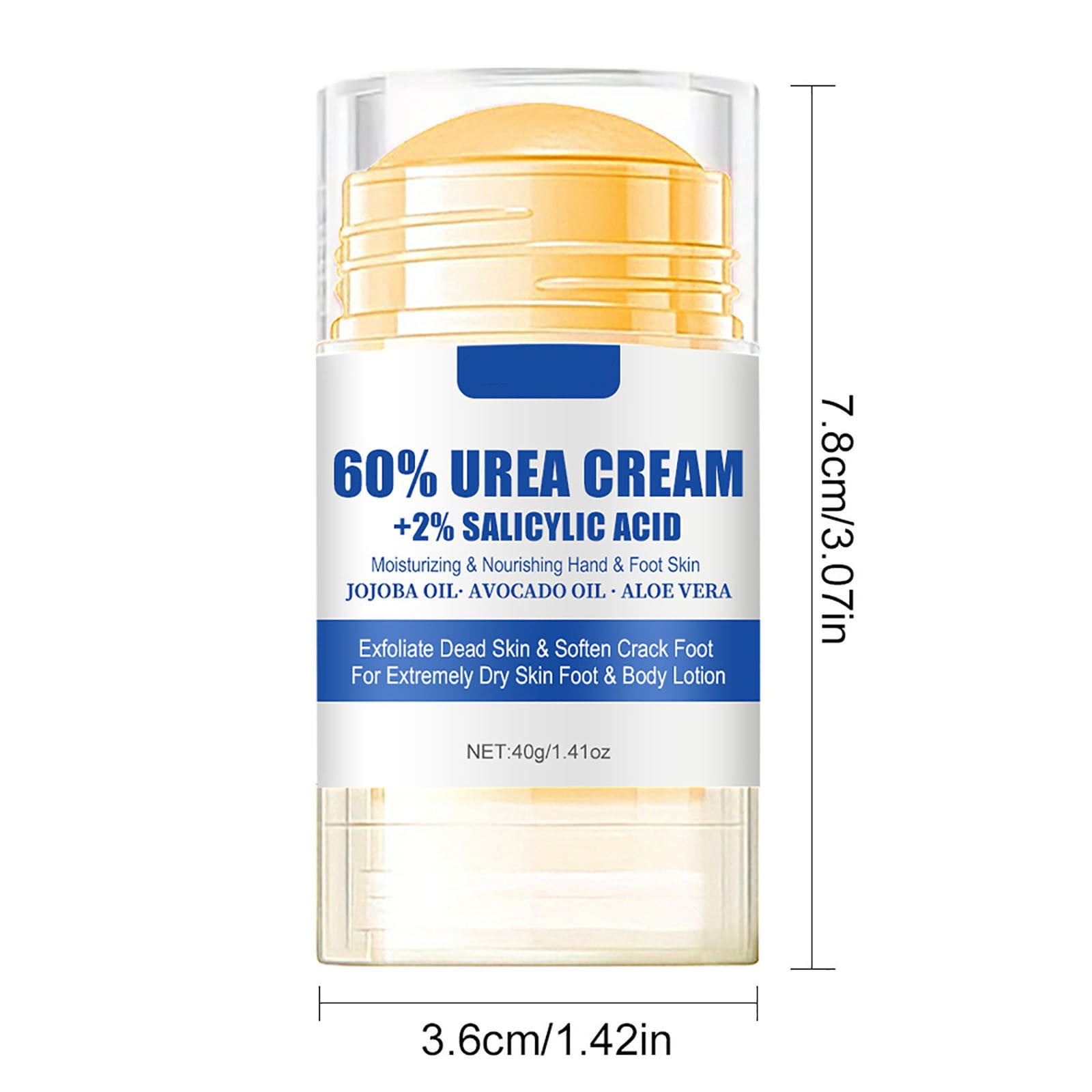 Urea Cream 60% plus 2% Salicylic Acid, Urea Cream 60 Percent for Feet Maximum Strength, 60% Urea Cream for Dry Cracked Heels and Feet, Callus Remover, Urea Cream for Feet, Hands, Knees