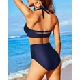 thumbnail image 4 of Birdeem Ensembles de Bikinis pour Femmes Conservateur Solide Dos Croisé Ensemble Deux Pièces Maillots de Bain Robe de Bain, 4 of 12