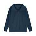 thumbnail image 4 of Bnwani Sweatshirt Girls Crew Neck Long Sleeve Half Zip Fleece Sweatshirt Plain Pullover, 4 of 7