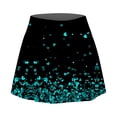 thumbnail image 3 of Mlqidk Skorts for Woman Athletic Golf Skorts Floral Print High Waisted Workout Running Skirts,Cyan XXXXXL, 3 of 5