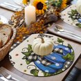 thumbnail image 6 of Polka Dot Blue Pumpkin Round Braided Placemats Set of 2, Bow Leaf Heat Insulation Place Mats Washable Non-Slip Table Mats for Kitchen Dining Party, 15 Inches, 6 of 9