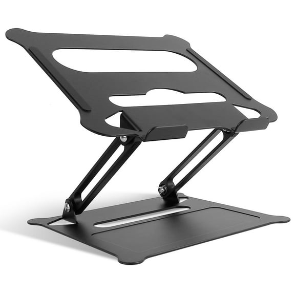 Laptop Stand, iMountek Aluminum Angle Adjustable Computer Holder Riser Heat Vent Notebook Elevator for 10in-17in MacBook Pro 13 / 15, Black