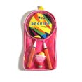 thumbnail image 4 of 1 Set of Badminton Racket Beginner Training Outdoor Sports Leisure Toys Badminton Set for Outdoor Playing (1 Set of Pink Racket, 3 Badmintons, Random Color for Racket Handle), 4 of 8