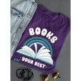 thumbnail image 3 of Books For Unwanted Conversation T-Shirt Women -Smartprints Designs, Female Large, 3 of 4