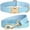 Blue, variant on HQREA Soft Leather Dog Collar and Leash Set, Heavy Duty Dog Collars for Medium Dogs