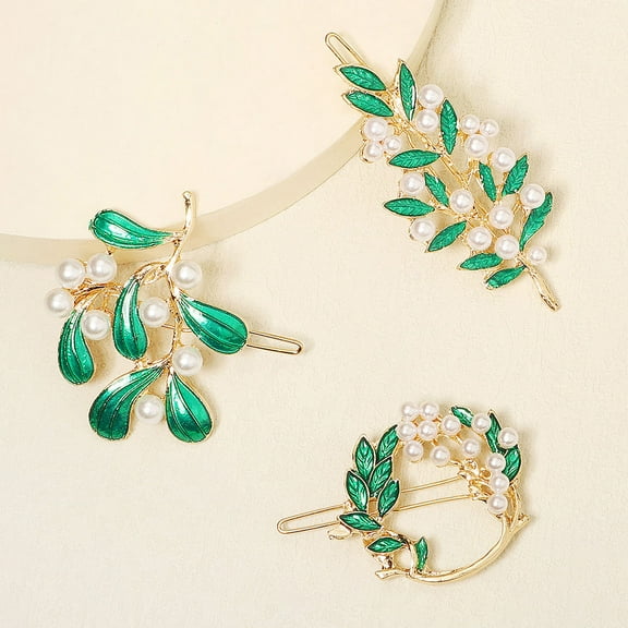 Luxshiny 3Pcs Elegant Hair Barrettes for Women Non Slip Grip Hair Clips