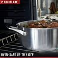 thumbnail image 5 of Calphalon Batería de cocina de acero inoxidable, juego de ollas y sartenes de 11 piezas con asas que se mantienen frías, apto para lavavajillas y horno, plateado, 5 of 5