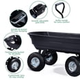 thumbnail image 4 of Costway 660lb Garden Dump Cart Dumper Wagon Carrier Wheel Barrow Air Tires Heavy Duty, 4 of 10