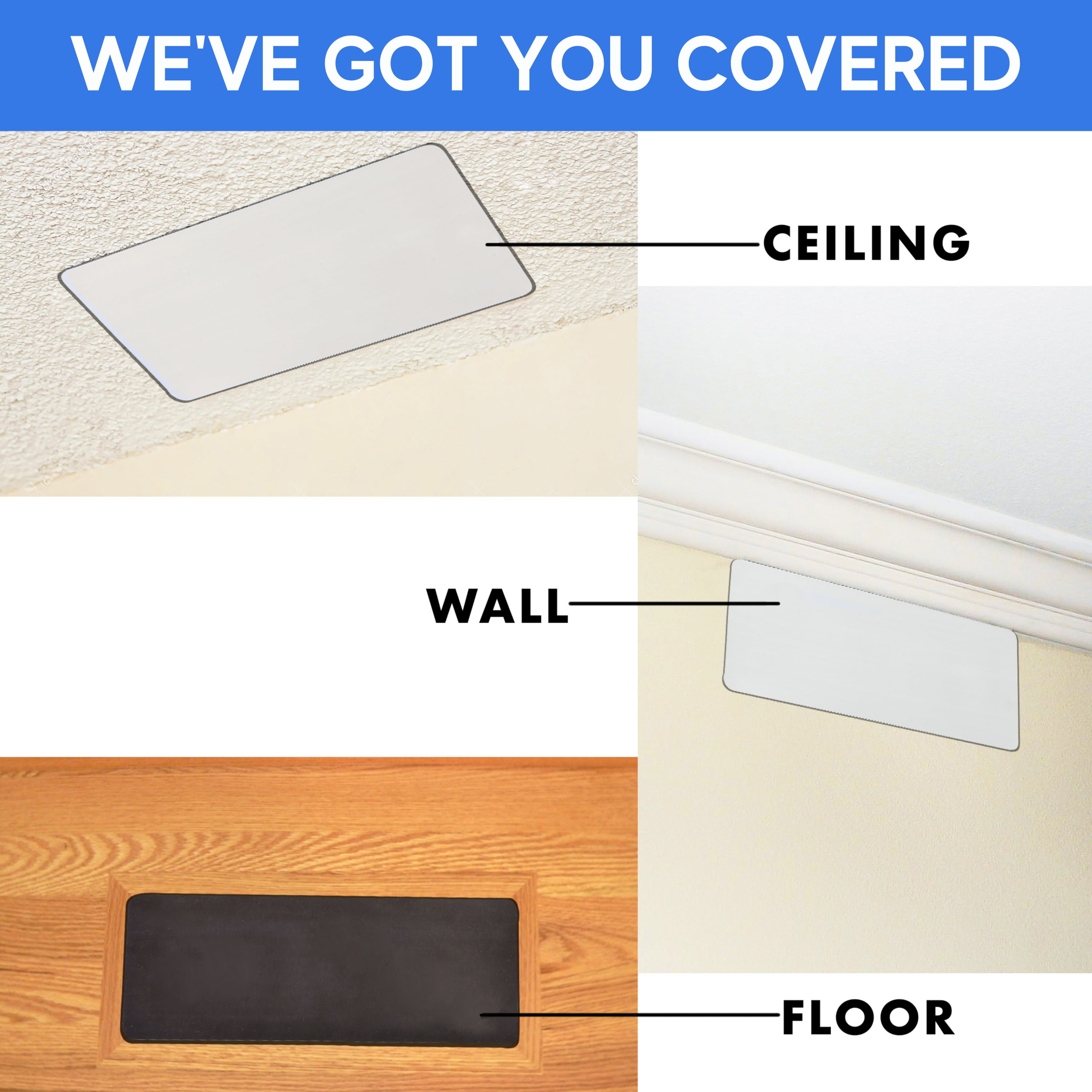 SEAL360 Magnetic Vent Covers (3-Pack), Pockets for Complete Seal, 5.5 x 14 (White) for Floor, Wall, or Ceiling Vents and Air R