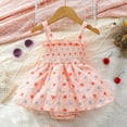 thumbnail image 2 of MeetoTime Baby Girls Suspender Dress Jumpsuits Cute Printed Newborn Infant Rompers Baby Summer Clothes, 2 of 3
