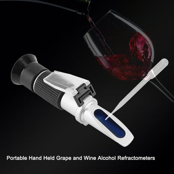 Portable Grape Scale Refractometers, Wine Refractometers Refractometer Hand Held Wine Alcohol Refractometers 0-25% Vol 0-40% Brix 0-22 Baume Wine Making Kit