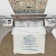 thumbnail image 3 of Designart 'Blue Fern Print on wood II' Cottage Duvet Cover Set, 3 of 4