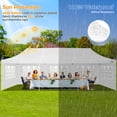 thumbnail image 5 of HOTEEL 10x30 Pop Up Canopy Tent with 8 Sidewalls,Heavy Duty Wedding Event Tents,Party Gazebo with Roller Bag,UPF 50+ Windproof Waterproof,White, 5 of 9