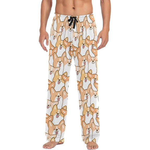 GZHJMY Dog Pajama Pants for Men, Lounge Pants Lightweight Men Pajama Bottoms with Drawstring Pockets, Christmas New Year Birthday Gifts, X-Large