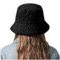 thumbnail image 4 of Luxalzxs Winter Warm Bucket Hat Faux Fur Fluffy Fisherman Cap for Women Solid Color Thickened Basin Hat, 4 of 4
