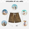 thumbnail image 6 of FORMRS Boys Swim Trunks Quick Dry Mesh Liner Boardshorts Sizes XS-XL, Wood Grain, 6 of 7