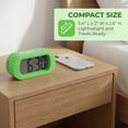 thumbnail image 6 of REGALWOVEN Oval Digital Alarm Clock for Bedroom, Alarms with Big Numbers Display, Adjustable Alarm Snooze Green, 6 of 7