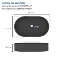 thumbnail image 5 of CASAINC Concrete Oval Bathroom Vessel Sink Black Earth with Matching Drainer, 5 of 9