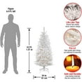 thumbnail image 4 of National Tree Company Kingswood Fir 4.5 Foot Artificial Pre-Lit Tree, White, 4 of 5