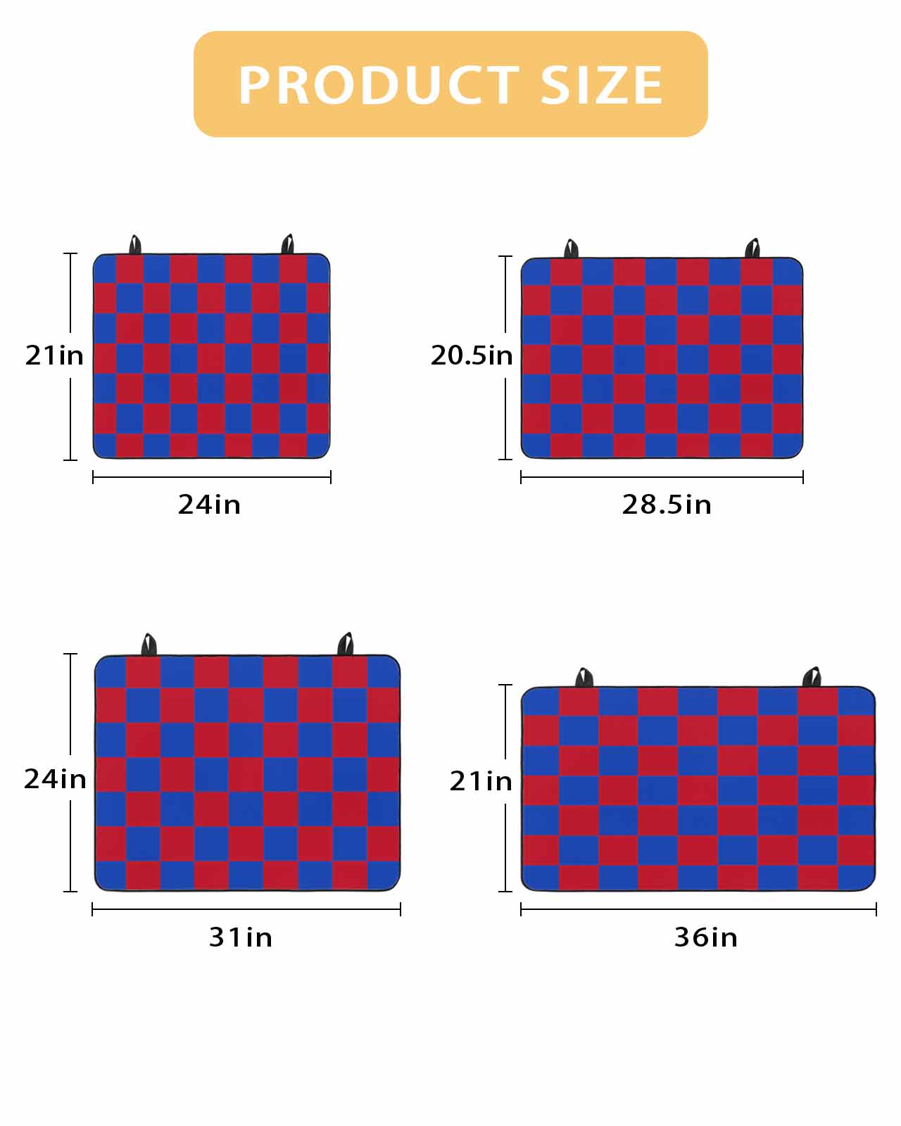 nqOlkjepod Large Induction Cooktop Protector Mat 24"x21", 4th of July Stove Top Covers for Electric Stove, Red Blue Plaid Checkered Independence Day Stove Burner Cover Mats, Glass Top Stove Cover