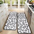 thumbnail image 4 of Kitchen Rugs Sets Of 2,White and Gray Of Leopard Print Anti Fatigue Kitchen Mat Rugs Non Slip Washable,Decorative Kitchen Floor Mats for Kitchen,Sink,Laundry,17"x47"+17"x47", 4 of 5
