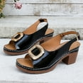 thumbnail image 6 of Dakaela Sandals Women 2025 Orthotic Dotmalls Shoes Ooen Toe Dressy Summer Chunky Heeled Casual Pumps, 6 of 8