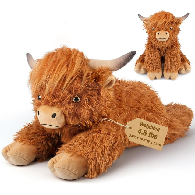 Peluche pesado Bobbie & Laxi Highland Cow, 2,04 kg