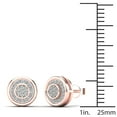 thumbnail image 3 of aaXia 10K Rose Gold 1/8ct TDW Diamond Circle Stud Earrings (H-I, I1-I2), 3 of 5