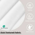 thumbnail image 4 of Barossa Design No Hook Slub Textured White Shower Curtain with Snap-in PEVA Liner, Mesh Window - 71 x 74, 4 of 6