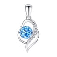 thumbnail image 4 of Collar de plata 999 Colgante de clavícula para mujer en forma de corazón Joyería de moda Regalo de San Valentín, 4 of 4